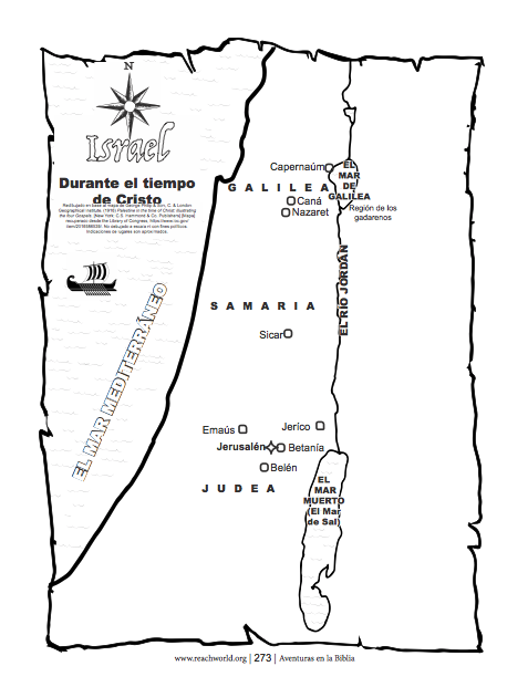 Mapa de Israel durante el tiempo de Cristo